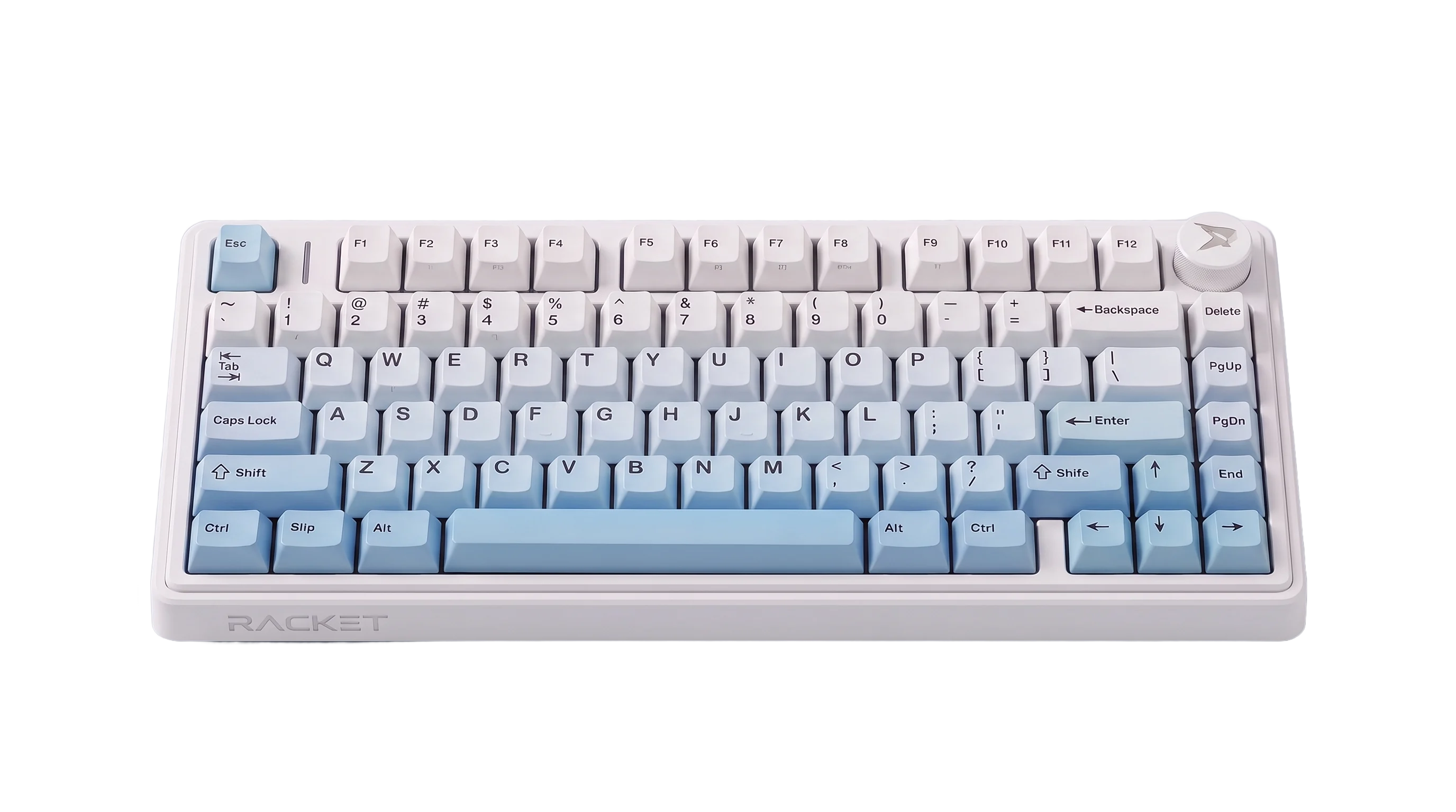 RACKET K75 in Cloud Blue, front view