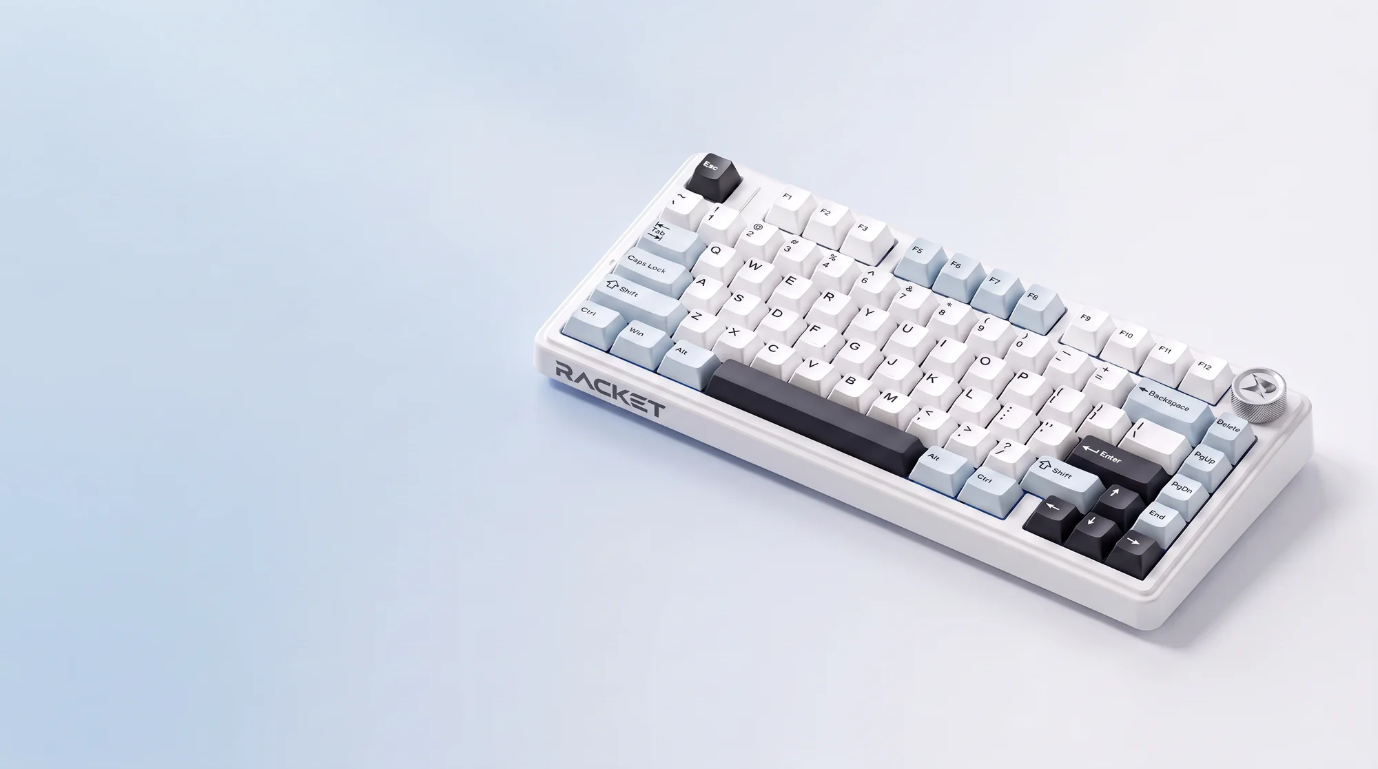 RACKET K75 keyboard in Glacier Blue